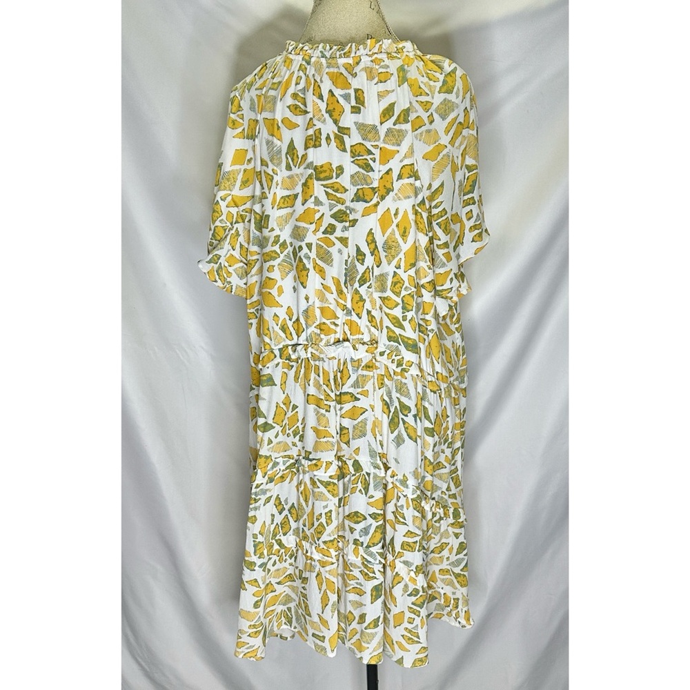 Anthropologie Robin Tiered Mini Dress In Yellow Bohemian Flowy Boho - Picture 5 of 10